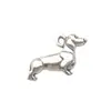 1 Nuevo Modelo de Aleación de Plata Antigua Serie Animal Perro Colgante Encanto Pulsera DIY Collar Llavero Accesorio de Joyería
