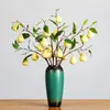 Ramas de Frutas Artificiales Muy Realistas: Pera Blanca, Pera de Nieve, Pera Verde y Pera Pato para Diseño de Paisajismo de Jardín, Casas de Huéspedes y Decoración del Hogar