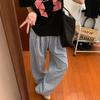 Pantalones clásicos de cuadros de pierna ancha para mujer, primavera y verano, nuevos, cintura alta, rectos, para caminar, pequeños casuales, de seda helada, pantalones Yamamoto