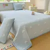 Conjunto de colcha matelassê de algodão para todas as estações com três peças, incluindo um lençol matelassê espesso, adequado para dormitórios estudantis e colchões
