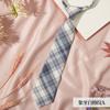 Gravata Plaid Japonês Jk Gravata Gravata Gravata Estilo College Feminino Foto de Formatura Laço Grátis Camisa Sem Laço Saiver Roupas Crianças
