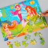 Rompecabezas de madera de 60 piezas para niños, dibujos animados de animales, cuento de hadas, rompecabezas plano, juguete de bloques de construcción educativo para la primera infancia del bebé