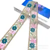 Novos acessórios de estilo étnico renda fios dourados florzinhas fita código de barras acessórios de vestuário DIY vendas diretas da fábrica