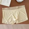 Nova Cor Primavera e Verão Ultra-Fina Sensação Zero Seda de Gelo Respirável Grande Formato U Forro de Algodão 10A Antibacteriano Roupa Íntima Masculina Calça de Secagem Rápida