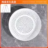 Plato de cerámica para cocinar al vapor plato para dumplings plato para cocinar al vapor bollos plato para cocinar al vapor mariscos plato de drenaje rejilla redonda porosa para cocinar al vapor vaporera plato para frutas horno de microondas