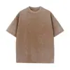 Fábrica de origen inyección digital directa una marca de moda personalizada lavado vintage vintage para mapear la producción de camiseta de algodón de manga corta