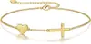 Pulsera de 26 letras transfronteriza europea y americana más vendida para mujer, cobre, personalizada, elegante, pulsera de letras en forma de corazón, venta al por mayor