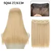 Extensión de Cabello de Pesca Transparente al por Mayor Transfronterizo Cabello Largo Liso para Mujeres 16 pulgadas Fibra Sintética Extensión de Cabello Invisible Pieza de Peluca