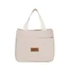 Bolsa de Almuerzo Casual para Viajes Transfronteriza Nuevo Estilo Simple Color Sólido Versátil para Mujer Estilo Coreano Lona de Gran Capacidad Bolso de Hombro