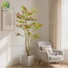Bonsai de Árvore de Flores da Primavera da Ilha Simulada de Alta Qualidade, Árvore de Flores de Planta Verde Falsa, Planta em Vaso de Flores da Primavera da Ilha para Decoração de Casa de B&B