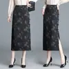 Falda estampada para mujer, nueva moda otoño 2026, falda lápiz de cintura alta, de longitud media, elegante y con estilo