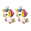 Colgantes a juego de la Serie de Unicornios Lindos Transfronterizos Charms de Pony de Dibujos Animados de Aleación Accesorios para Pendientes y Collares DIY