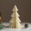 Decorações de Natal Árvore de Natal em Favo de Mel Enfeites de Mesa Mini Árvore de Natal Dobrável em Origami Novo Arranjo de Mini Árvore de Natal