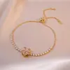 Collar para Mujer, Estilo Influencer Transfronterizo Flor de Girasol Circonita Giratorio Conjunto de Tres Piezas Decoración Collar de Acero de Titanio