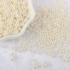 Arroz branco ABS branco imitação de pérola ecológico não poroso furo reto redondo pérola brilhante plástico contas soltas DIY manual com contas