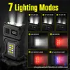 Lanterna LED Nova Luz Forte Luz de Trabalho para Manutenção Externa Luz de Chapéu Portátil com Clipe Rotação 360 Luz Cob Multifuncional