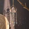 Adorno Atrapasoles de Cristal Arcoíris Soñador Hada Carrillón de Viento Alto Colgante para Habitación Balcón No