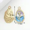 Accesorios para Joyería DIY Estilo Chanel Pequeños Transfronterizos, Joyería DIY Hecha a Mano con Flor Ovalada, Accesorios para Joyería DIY de Aleación Esmaltada