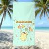 Toalla de Playa con Estampado de Perro Pudín de Sanrio, Absorbente de Agua, Secado Rápido, Fibra Ultrafina, Toalla de Baño para Vacaciones, Directo de Fábrica