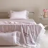 Estilo Princesa Francesa 60 Hilos Tencel Lenzing Estampado Digitalmente y Bordado Lavable a Máquina Encaje Colcha Individual/Doble para Dormir Desnudo
