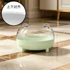 Comedero para gatos mejorado antivuelco con protección para el cuello, acero inoxidable 304, elevado y angulado para beber y comer