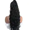 Onda de agua transfronteriza esponjoso elegante volumen de cabello para mujer cordón cola de caballo alambre de alta temperatura de 26 pulgadas fabricantes mayorista cabello