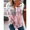 2024 nuevo cuello polo solapa cremallera cómoda estilo perezoso casual moda ajustado ajustado para mujer WF4