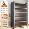 Armário de Armazenamento de Aço Prateleira de Armazenamento Doméstico Estante de Livros para Quarto Armário de Armazenamento Multi-Camadas de Piso para Varanda com Porta Armário de Armazenamento para Sala de Estar