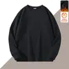Sudadera con cuello redondo y forro polar para hombre, marca de moda de otoño e invierno, prenda interior versátil holgada de manga larga, atuendo unisex para pareja, top para estudiante