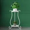 Soporte de Flores de Hierro, de Pie, Maceta Metálica Dorada, Rábano Verde, Suculenta, Sala de Estar, Balcón, Soporte para Plantas de Hogar, Interior de Lujo Ligero