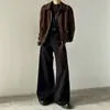 Pantalones largos de pierna ancha, corte holgado, hasta el suelo para hombres y mujeres, estilo unisex de nicho, pantalones de traje fluidos, pantalones largos casuales