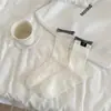 Calcetines Coreanos Delgados de Media Pantorrilla para Primavera y Verano, Estilo Universitario con Bordes Enrollados, Etiqueta de Tela de Canalé Doble, Calcetines Simples Transpirables Holgados