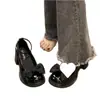 Zapatos Mary Jane Estilo Francés para Mujer 2026 Nicho de Tacón Alto Versátiles Retro con Lazo Zapatos de Dama de Boda Zapatos Pequeños de Cuero Estilo Británico