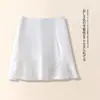 Saia Curta Cauda de Peixe para Mulheres, Verão Fina 2026 Novo Estilo, Cintura Alta, Emagrecedora, Moda Saia Ruffle Meia-Saia, Saia Evasê Estilo Conjunto