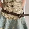 Anel Quadrado de Gumela Moda Cinto para Mulheres Y2K Versátil Punk Estilo Deserto Decoração de Cinto para Vestido Tendência