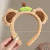 Linha do cabelo alta presilha de cabelo requintada atmosfera fofa faixa de cabeça adorno de cabeça estilo coreano feminina tiaras de cabeça de urso não apertam no elástico do cabelo