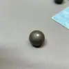Cuentas Redondas de Ébano Natural Hechas a Mano con Clavos de Plata Incrustados Cuentas Sueltas DIY