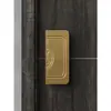Maçaneta de Porta de Vidro com Moldura Estilo Chinês, Maçaneta de Porta Quadrada em Liga de Alumínio Preto Bronze Antigo para Quartos Privados, Hotéis, Salas de Conferência, em Estoque