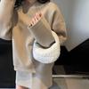 Bolsa de Novedad Versátil Plisada a Cuadros Nube Bolso de Axila 2025 Nuevo Bolso de Algodón Moda Simple Bolso de Mano Burbuja