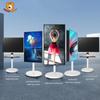 Fornecimento de fábrica monitor de TV de 32-65 polegadas tela rotativa horizontal e vertical display transmissão ao vivo com carrinho móvel de chão para produtos