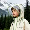 Impermeable infantil para niños y niñas con espacio para mochila, impermeable de cuerpo entero, a prueba de lluvia, con capucha, poncho de lluvia ligero para uso escolar