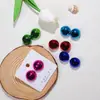 1 Par de Brincos Coloridos de Bolinha Pequena, Material Acrílico, Fofo, Vibrante, Elegante, Brilhante, Brincos de Alta Qualidade