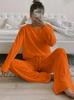 Moda Femenina Transfronteriza Europea y Americana Estilo Perezoso Casual Estilo Coreano Traje Largo de Dos Piezas para Mujer Primavera y Verano 2026