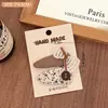 Presilhas de cabelo de tecido preto e branco estilo coreano, grampos de cabelo simples retrô para meninas, presilhas versáteis de renda xadrez para franja, acessórios de cabelo atacado