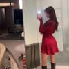 Atacado Transfronteiriço de Saias Curtas com Toque de Luxo para Mulheres Baixas, Novo Vestido Estilo Tailandês com Gola Meia-Alta 2025