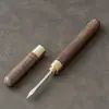Juego de Té de Gres Accesorios Madera Maciza de Ébano Ceremonia del Té Seis Caballeros Juego Juego de Herramientas para Preparar Té Porta Té Cucharita de Té Aguja de Té