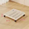 Camión para transportar remolques, ruedas giratorias silenciosas de alta resistencia, carro de placa de hierro, carro tortuga, carrito de plataforma plana, carro de cuatro ruedas abatible
