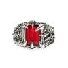 Anillo de garra de dragón dominante retro europeo y americano, anillo de pulsera para hombre con tendencia de personalidad, anillo de apertura de diamante todo partido de moda