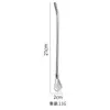 Pajita de Acero Inoxidable 304 Pajita Creativa Desmontable Cuchara con Filtro de Doble Propósito Cuchara para Remover Té de Leche Café Cuchara para Té Mate