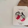 Set de Pasador y Liga para el Cabello de Niña con Corazón de Fresa y Encaje, Pinza para el Cabello, Pinza Lateral, Banda Elástica